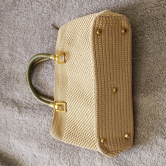 Woman hand bag tote woven style vintage retro - Picture 2 of 8